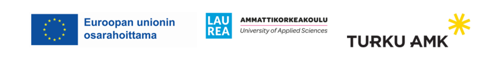 hankkeen logot: EU, Laurea ja turku AMK.