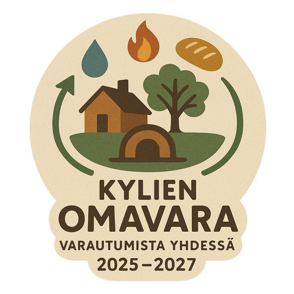 Kylien omvara-hankkeen logo.