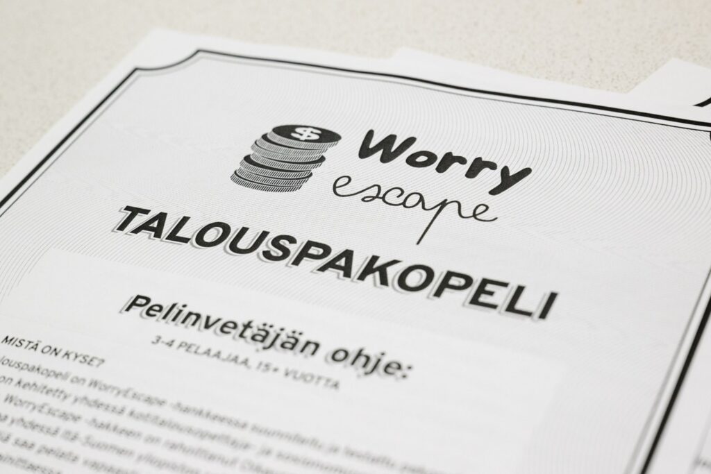Talouspakopelin ohjeen etusivu.