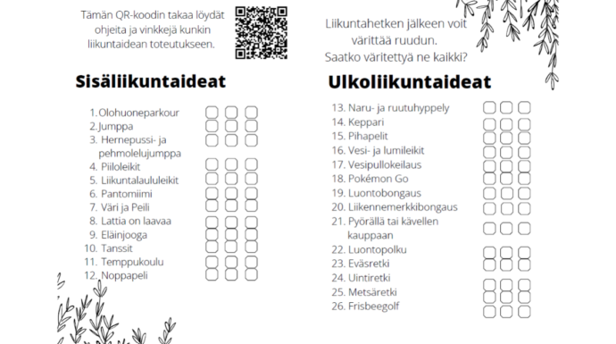 kuvakaappaus liikuntapassista.