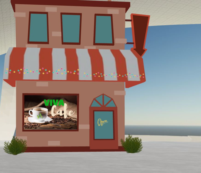 illustration of cafe.