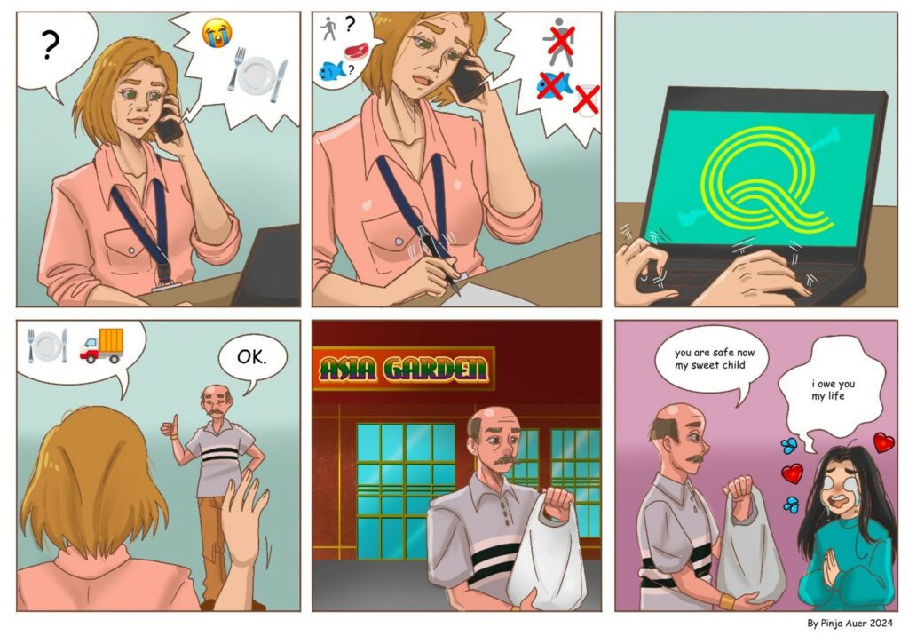 Opiskelijan kuvaama storyboard.