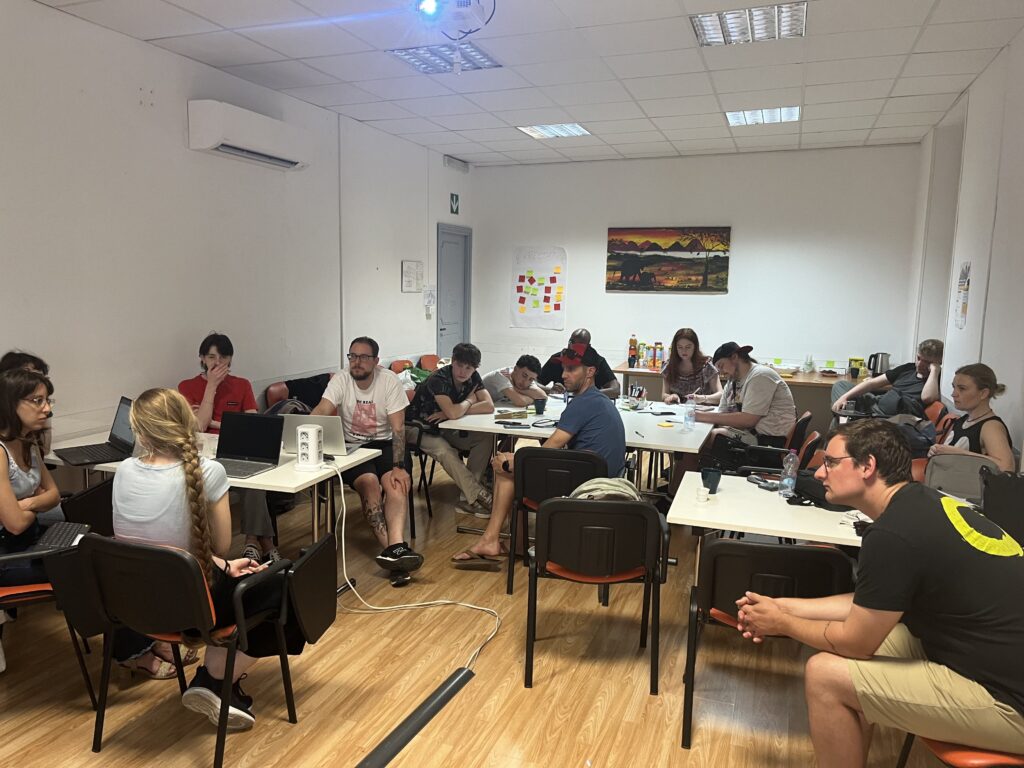 Intense working at the CESIE ETS office.